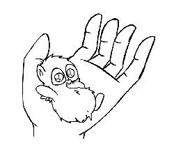 Size: 695x588 | Tagged: safe, artist:peanutbutter, fluffy pony, animated, baby, cute, disabled, fluffy pony foal, foal, hand, monochrome, nom, this shit is so fragile which is broken by all