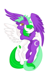Size: 600x900 | Tagged: safe, artist:whitecloud72988, oc, oc only, pegasus, pony, shipping
