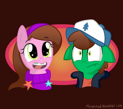 Size: 1700x1500 | Tagged: safe, artist:mellonshow, dipper pines, gravity falls, mabel pines, male, ponified