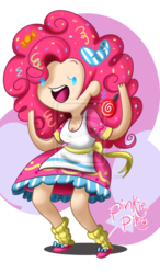 Size: 598x1024 | Tagged: safe, artist:cosmicponye, pinkie pie, human, g4, female, humanized, solo