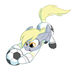 Size: 1500x1396 | Tagged: safe, artist:equestria-prevails, derpy hooves, pegasus, pony, g4, 4chan cup, ball, clothes, female, mare, safest hooves, simple background, solo, transparent background