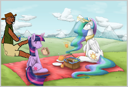 Size: 1284x880 | Tagged: safe, edit, princess celestia, twilight sparkle, oc, alicorn, human, pony, g4, australia, female, mare, ms paint, picnic, twilight sparkle (alicorn)