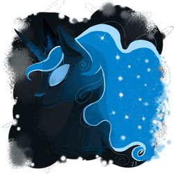 Size: 800x800 | Tagged: safe, artist:idrawweeklypony, princess luna, g4, female, portrait, solo