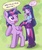 Size: 707x843 | Tagged: safe, artist:uotapo, twilight sparkle, alicorn, human, pony, equestria girls, g4, clothes, dialogue, duo, female, human ponidox, leg warmers, life size, looking away, mare, open mouth, open smile, pony sized pony, puffy sleeves, self ponidox, shirt, shoes, skirt, smiling, speech bubble, square crossover, sweat, twilight sparkle (alicorn)