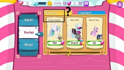 Size: 1136x640 | Tagged: safe, gameloft, diamond tiara, photo finish, princess celestia, g4