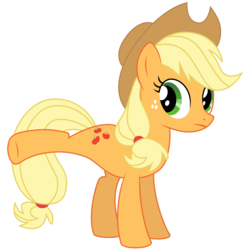 Size: 3000x3000 | Tagged: safe, artist:shurtugalron, applejack, g4, female, high res, leg out, raised leg, simple background, solo, transparent background, vector