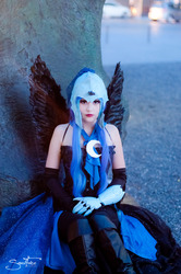 Size: 1275x1920 | Tagged: safe, artist:youronlydoll, nightmare moon, human, g4, cosplay, irl, irl human, photo, solo