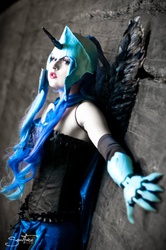 Size: 1275x1920 | Tagged: safe, artist:youronlydoll, nightmare moon, human, g4, cosplay, irl, irl human, photo, solo