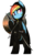 Size: 1450x2350 | Tagged: safe, artist:ppdraw, rainbow dash, butterfly, pony, g4, archer dash, arrow, bipedal, bow (weapon), bow and arrow, crossover, dagger, dovahkiin, skyrim, the elder scrolls, weapon