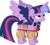 Size: 4828x4351 | Tagged: safe, artist:annieroshino, artist:thegothmod, twilight sparkle, alicorn, pony, g4, absurd resolution, female, fusion, mare, simple background, solo, transparent background, trixie's wagon, twilight sparkle (alicorn), vector, wagon, wat