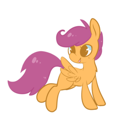 Size: 1000x1000 | Tagged: safe, artist:pegacornss, scootaloo, pegasus, pony, g4, female, filly, foal, simple background, solo, transparent background