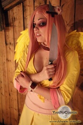 Size: 750x1125 | Tagged: safe, artist:yaminocosmos, fluttershy, human, .mov, shed.mov, g4, cosplay, irl, irl human, knife, photo, pony.mov, solo