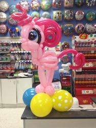 Size: 720x960 | Tagged: source needed, safe, pinkie pie, g4, balloon, balloon animal, craft, female, irl, photo, solo