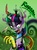 Size: 2476x3330 | Tagged: safe, artist:terkatoriam, discord, king sombra, nightmare moon, queen chrysalis, twilight sparkle, alicorn, changeling, changeling queen, changepony, chimera, draconequus, hybrid, pony, umbrum, g4, adoracreepy, antagonist, character to character, colored horn, creepy, crown, curved horn, cute, dark magic, draconequified, female, fusion, fusion:discord, fusion:king sombra, fusion:nightmare moon, fusion:queen chrysalis, fusion:twilight sparkle, horn, hybrid fusion, jagged horn, jewelry, magic, mare, slit pupils, smiling, solo, sombra eyes, sombra horn, species swap, this isn't even my final form, tiara, transformation, twikonequus, twilight sparkle (alicorn), tyrant sparkle