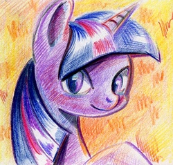 Size: 400x382 | Tagged: safe, artist:maytee, twilight sparkle, g4, female, solo, traditional art