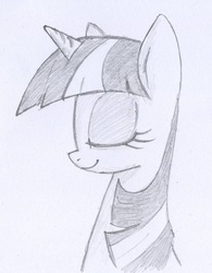 Size: 802x1030 | Tagged: safe, artist:skutchi, twilight sparkle, g4, female, monochrome, portrait, solo