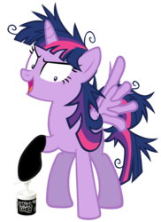 Size: 1922x2645 | Tagged: safe, twilight sparkle, alicorn, pony, g4, female, lube, mare, simple background, solo, transparent background, twilight snapple, twilight sparkle (alicorn)