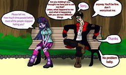 Size: 1153x692 | Tagged: safe, artist:cjvselinmortal, twilight sparkle, equestria girls, g4, crossover, dante (devil may cry), devil may cry, dmc, park