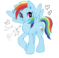 Size: 586x576 | Tagged: artist needed, source needed, safe, rainbow dash, g4, female, heart, solo
