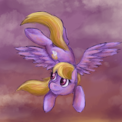 Size: 1000x1000 | Tagged: safe, artist:katisconfused, cloud kicker, g4, female, flying, solo
