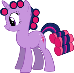 Size: 10000x9833 | Tagged: safe, artist:lovablerobot, twilight sparkle, pony, unicorn, g4, look before you sleep, absurd resolution, cute, female, hair curlers, simple background, solo, transparent background, twiabetes, unicorn twilight, vector