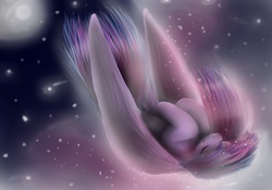 Size: 1000x700 | Tagged: safe, artist:rainbowjune, twilight sparkle, alicorn, pony, g4, falling, female, mare, solo, space, stars, twilight sparkle (alicorn)