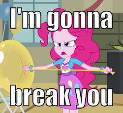 Size: 1046x958 | Tagged: safe, pinkie pie, equestria girls, g4, female, image macro, solo