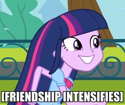 Size: 646x539 | Tagged: safe, twilight sparkle, equestria girls, g4, descriptive noise, faic, female, friendship, image macro, meme, solo, twilight fuel, x intensifies