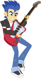 Size: 3190x6000 | Tagged: safe, artist:masem, flash sentry, equestria girls, g4, absurd resolution, guitar, male, simple background, solo, transparent background, vector