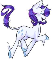 Size: 502x566 | Tagged: safe, artist:soullessteddybear, rarity, classical unicorn, g4, female, horn, leonine tail, simple background, solo, transparent background, unshorn fetlocks