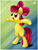 Size: 1530x2030 | Tagged: safe, artist:swi-rls, apple bloom, earth pony, pony, g4, abstract background, belly, bipedal, female, filly, foal, open mouth, signature, solo