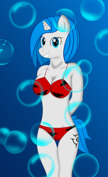 Size: 696x1148 | Tagged: safe, artist:aral750, oc, oc only, anthro, anthro oc, bikini, clothes, solo, swimsuit
