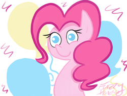 Size: 862x647 | Tagged: safe, artist:fuzzyypanda, pinkie pie, g4, balloon, female, solo