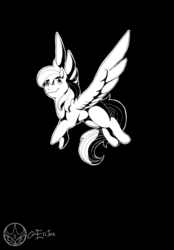 Size: 2428x3484 | Tagged: safe, artist:aeritus, rainbow dash, g4, female, monochrome, solo