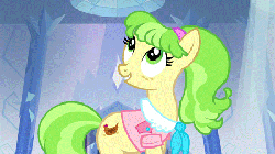 Size: 450x253 | Tagged: safe, screencap, chickadee, ms. peachbottom, g4, games ponies play, animated, female, solo