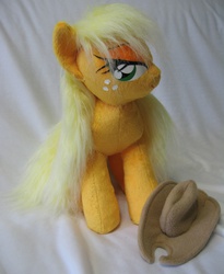 Size: 1313x1600 | Tagged: safe, artist:rens-twin, applejack, g4, hat, irl, photo, plushie, solo