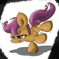 Size: 1200x1200 | Tagged: safe, artist:slitherpon, scootaloo, g4, dancing, female, solo