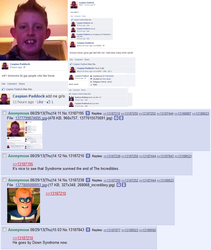 Size: 748x886 | Tagged: safe, human, /mlp/, 4chan, 4chan screencap, anti-brony, barely pony related, brony, buddy pine, crossing the line twice, hater, imageboard, incrediboy, irl, irl human, photo, text, the incredibles, we are going to hell