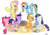 Size: 2815x1993 | Tagged: safe, artist:rapidstrike, applejack, fluttershy, pinkie pie, rainbow dash, rarity, twilight sparkle, alicorn, pony, g4, can, drink, eating, female, food, magic, mane six, mare, napkin, party, pizza, plate, soda, telekinesis, twilight sparkle (alicorn)