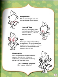 Size: 725x954 | Tagged: safe, spike, g4, my little pony: i love to draw!, how to draw, male, solo, text, tutorial