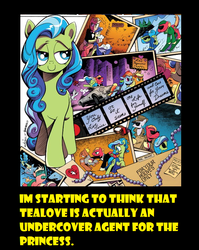 Size: 704x884 | Tagged: safe, edit, idw, official comic, applejack, big macintosh, princess celestia, rainbow dash, rarity, tealove, earth pony, pony, shark, g4, zen and the art of gazebo repair, spoiler:comic, spoiler:comic10, aston martin, aston martin db5, car, catching the bouquet, clothes, disguise, dress, ernst stavro blofeld, file, for your eyes only, honeymoon, james bond, las pegasus, male, marriage, movie reference, nancy sinatra, on her majesty's secret service, parody, secret, skiing, snorkel, song reference, stallion, straight, sunglasses, teamac, thunderball, unnamed character, unnamed pony, yellow words, you only live twice