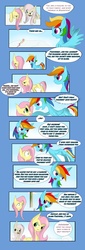 Size: 3399x9999 | Tagged: safe, artist:juanrock, fluttershy, rainbow dash, g4, absurd resolution, comic, filly