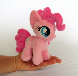 Size: 1600x1560 | Tagged: safe, artist:fireflytwinkletoes, pinkie pie, g4, cute, diapinkes, hand, irl, photo, plushie, solo