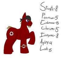 Size: 1300x1000 | Tagged: safe, artist:facade, oc, oc only, fallout equestria, solo