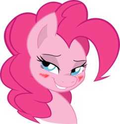 Size: 10000x10331 | Tagged: safe, artist:alexpony, artist:joey darkmeat, pinkie pie, earth pony, pony, g4, .psd available, absurd resolution, bedroom eyes, blushing, female, oh you, solo