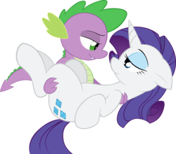 Size: 10000x8780 | Tagged: safe, artist:alexpony, artist:joey darkmeat, rarity, spike, g4, .psd available, absurd resolution, female, holding, male, ship:sparity, shipping, simple background, straight, transparent background, vector