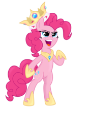 Size: 744x1052 | Tagged: safe, artist:kp-shadowsquirrel, artist:spier17, pinkie pie, earth pony, pony, g4, .svg available, bipedal, crown, female, princess, simple background, solo, svg, transparent background, vector