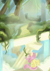 Size: 1024x1446 | Tagged: safe, artist:facerenon, fluttershy, g4, female, nature, solo