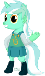 Size: 966x1620 | Tagged: safe, artist:phallen1, lyra heartstrings, pony, g4, bipedal, cosplay