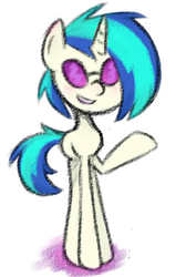 Size: 305x480 | Tagged: safe, dj pon-3, vinyl scratch, g4, female, solo